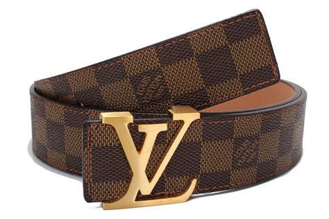 brown lv belt|Lv brown checkered belt.